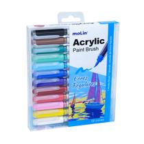 Marcador Acrylic Molin Brush Paint c/12 cores Regulares 5032