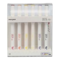 Marcador artístico 6 cores Ginza fashion fine 0.4 Newpen Marcador artístico 6 cores Ginza fashion fine 0.4 Newpen
