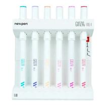 Marcador artístico 6 cores tons pastéis Ginza magic fine 0.4 Newpen Marcador artístico 6 cores tons pastéis Ginza magic fine 0.4 Newpen
