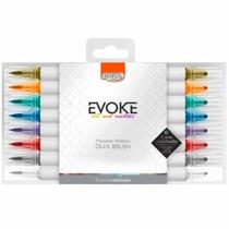 Marcador artístico 8 cores metalizadas dual brush Evoke BRW Marcador artístico 8 cores metalizadas dual brush Evoke BRW