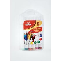 Marcador Artistico Acrilico Triangular 12 Cores Estojo Marcador Artistico Acrilico Triangular 12 Cores Estojo