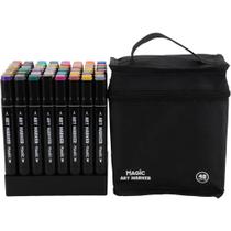 Marcador Artístico ART Marker 48 Cores com Bolsa Marcador Artístico ART Marker 48 Cores com Bolsa