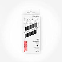 Marcador Artistico Brush Pen 6 Tons De Cinza