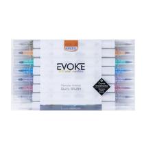 Marcador Artístico BRW Evoke Dual Brush 8 Cores Metálicas