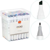 Marcador Artístico Brw Evoke Dual Marker Com 48 Cores alcool