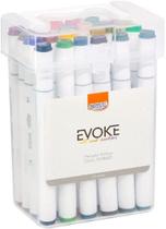 Marcador artístico brw evoke dual marker estojo 24 cores dm2400