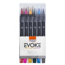 Marcador Artístico Brw Evoke Marker Brush Pen 6 Cores