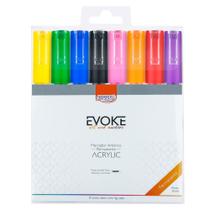 Marcador Artístico Brw Evokedual Marker 8 Cores Neons