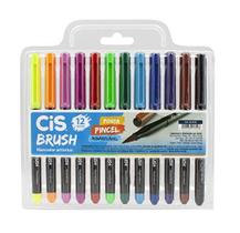 Marcador Artistico Cis Brush 12Cores