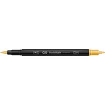 Marcador Artístico Cis Dual Brush 2 Pontas Amarelo Ouro