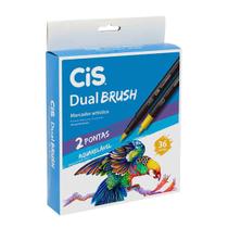 Marcador Artistico Cis Dual Brush Com 36 Cores
