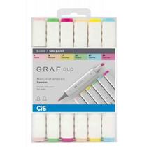 Marcador Artistico Cis Graf Duo Tons de Pastel com 6 unidades Marcador Artistico Cis Graf Duo Tons de Pastel com 6 unidades