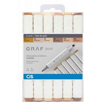 Marcador Artistico Cis Graf Duo Tons de Pele com 6 unidades