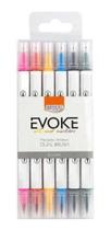 Marcador artístico Dual Brush C/ 6 Cores - BRW