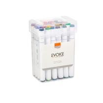 Marcador Artístico Evoke Dual Marker - Estojo 24 Cores - BRW