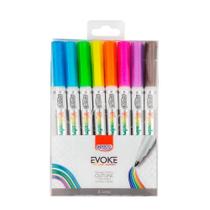 Marcador Artístico Evoke Outline com 8 Cores - BRW