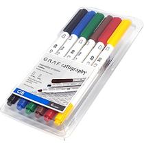 Marcador Artístico Graf Calligraphy Duas Pontas CiS 6 Cores