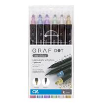 Marcador Artístico Graf Dot 6 Cores - CIS