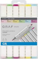 Marcador Artístico Graf Duo Tons De Pastel 6 Cores Cis 6320