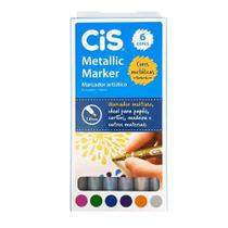Marcador Artístico Metallic 6 Cores - Cis