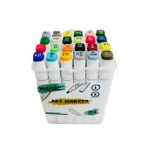 Marcador Artístico Ponta Dupla 24 Cores MAGIC KIDS