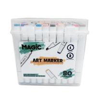 Marcador Artístico Ponta Dupla 80 Cores MAGIC KIDS