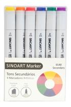 Marcador Artístico Sinoart Marker 06 Tons Secundários