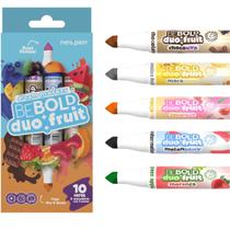 Marcador be bold duo fruit ponta dupla - 10 cores - newpen