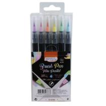 Marcador Brush Pen 6 Cores Tom Pastel BP0004 BRW