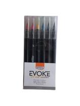 Marcador Brush Pen Aquarelável Evoke Brw Kit Com 6 Cores