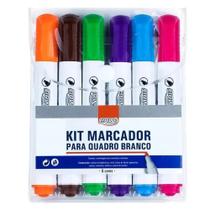 Marcador BRW Quadro Branco ponta 1MM 6 Cores Marcador BRW Quadro Branco ponta 1MM 6 Cores