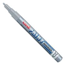 Marcador Caneta Permanente Uni Paint Marker PX21 Traçado 0,8mm a 1,2mm Prata