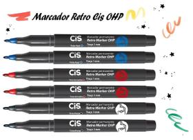 Marcador Caneta Retro Cis 1.0 - Kit C/ 6 Cores Marcador Caneta Retro Cis 1.0 - Kit C/ 6 Cores