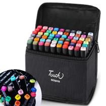 Marcador Caneta Touch Kit 60 Cores Para Colorir Ilustrações e Arte