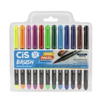 Marcador Cis Brush com 12 Cores