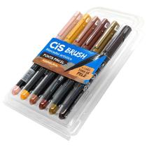 Marcador CiS Brush Ponta Pincel Aquarelável - 6 Tons de Pele