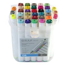 Marcador Cis Graf Duo estojo 36 / 48 cores