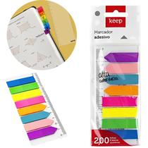 Marcador Com 8 Cores Stick Note Transparente 200 Unidades