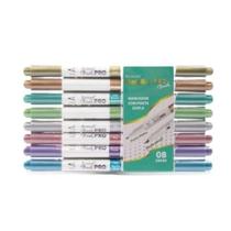 Marcador com ponta dupla Metallic Pro Brush Bismark