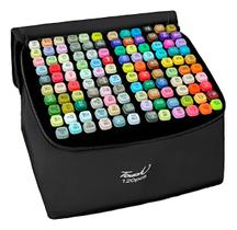 Marcador Conjunto Canetas Kit 120 Cores Ponta Dupla Colorir Marcador Conjunto Canetas Kit 120 Cores Ponta Dupla Colorir