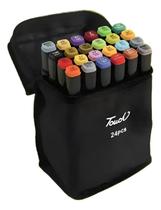 Marcador Conjunto Canetas Kit 24 Cores Ponta Dupla Colorir Marcador Conjunto Canetas Kit 24 Cores Ponta Dupla Colorir