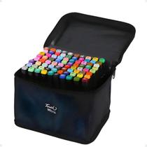 Marcador Conjunto Canetas Kit 80 Cores Ponta Dupla Colorir Marcador Conjunto Canetas Kit 80 Cores Ponta Dupla Colorir
