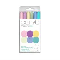 Marcador Copic Ciao Estojo C/6 Tons Pastel Dual Brush