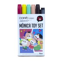 Marcador Copic Ciao Mônica Toy Estojo com 5 Cores e 1 Multiliner