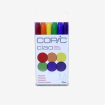 Marcador Copic Ciao Primary Ponta Dupla Estojo com 6 Cores