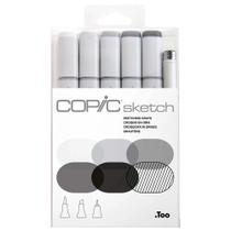 Marcador Copic Sketch Grays Estojo 5 Cores com Multiliner