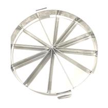 Marcador Cortador de Fatia Bolo Torta Pizza 35cm com 10 Pedaços Em Inox