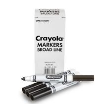 Marcador Crayola Broad Line Preto - 12 Unidades - Para Crianças Acima de 3 Anos