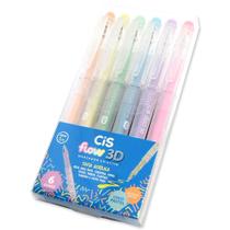 Marcador Criativo CiS Flow 3D 1.0mm - 6 Cores PASTEL