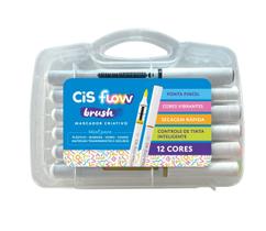 Marcador Criativo Flow Brush Estojo Cis